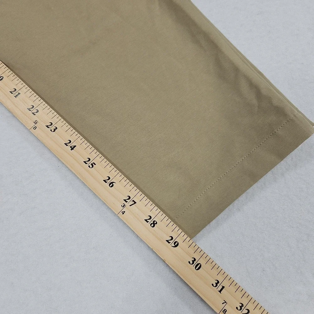 Travis Mathew Legacy Stretch Knit Pants Mens Tan Khaki Size 32 Golf Chino A42374